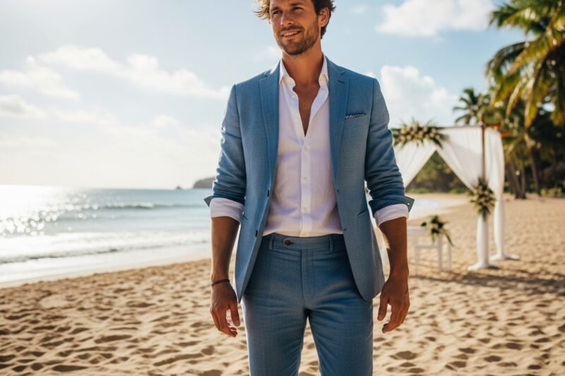 What Men Should Really Wear to a Beach Wedding (Without Overheating)